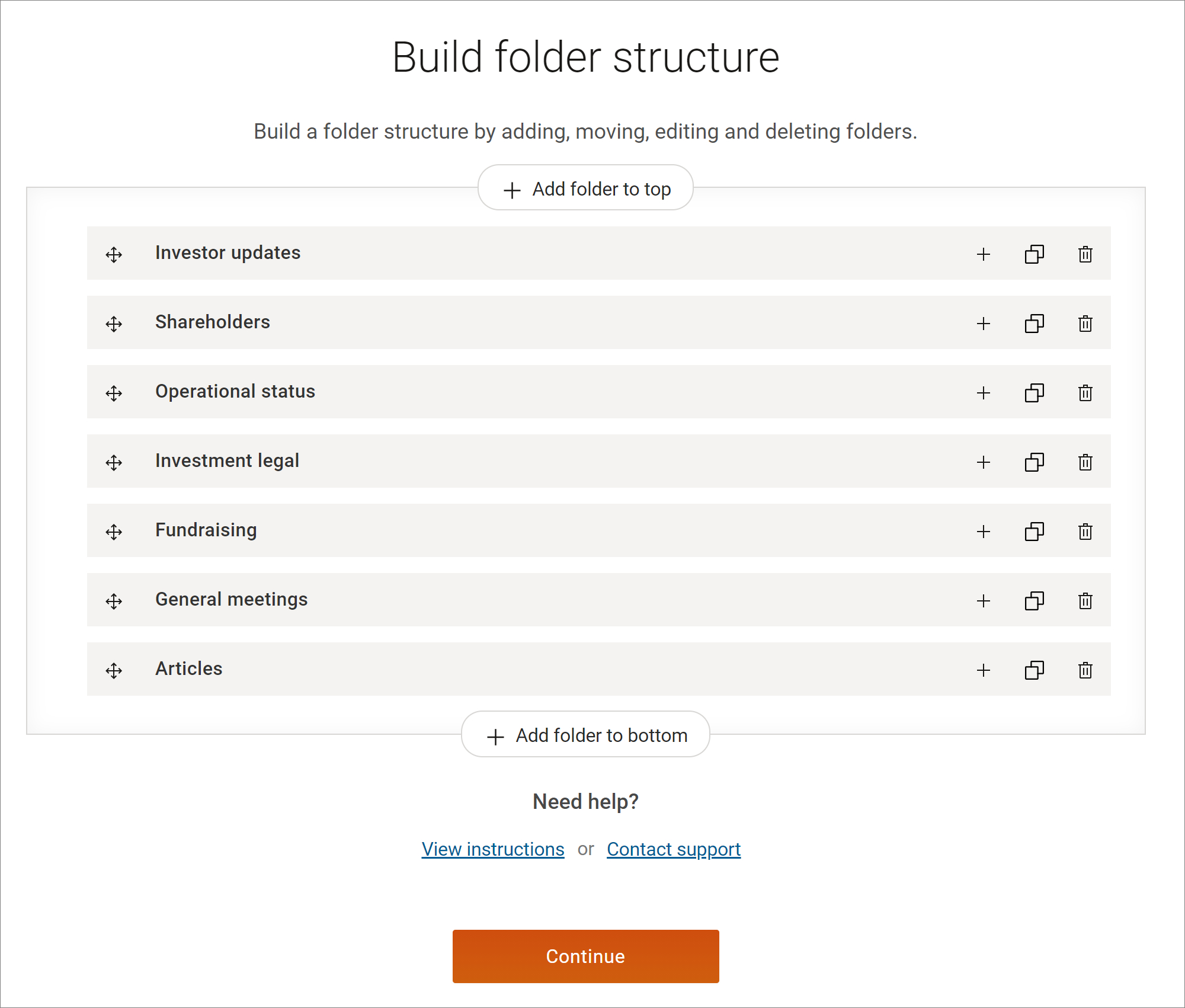 Building a folder structure – Admincontrol Help Centre