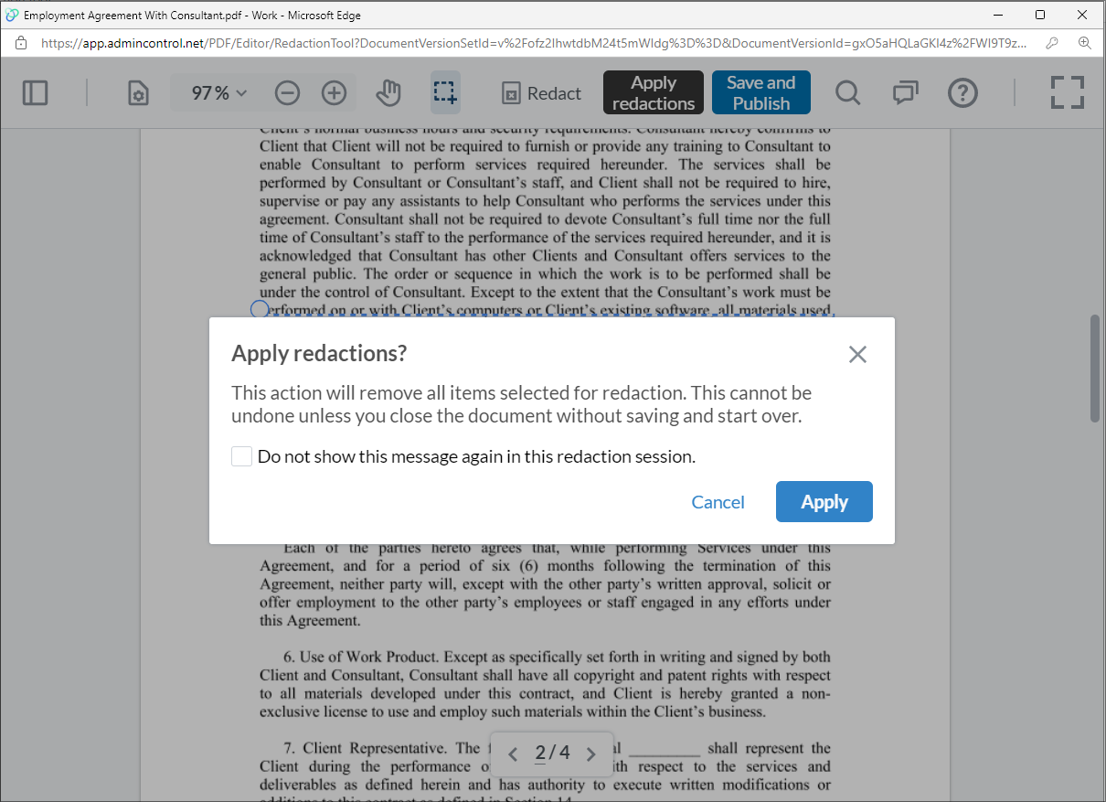 Redaction tool – Admincontrol Help Centre